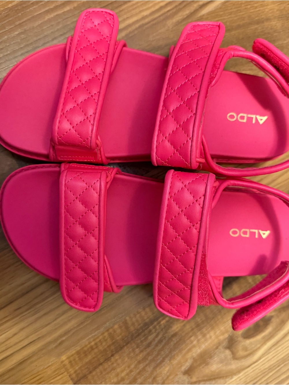 ALDO Hot Pink Quilted Strap Sandals